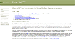 Desktop Screenshot of plant-synz.landcareresearch.co.nz