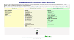 Desktop Screenshot of contamsites.landcareresearch.co.nz