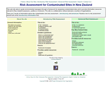 Tablet Screenshot of contamsites.landcareresearch.co.nz