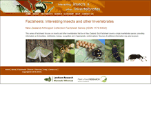 Tablet Screenshot of nzacfactsheets.landcareresearch.co.nz